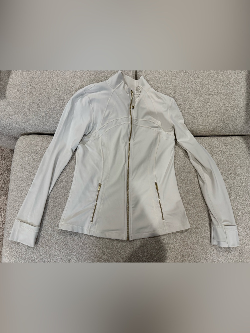 Lululemon Define Full Length in Light Ivory w/ Gold (EUC)